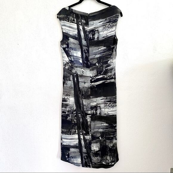 Victor Alfaro Paint Wide Neck Sleeveless Dress Size 4 - Picture 8 of 8